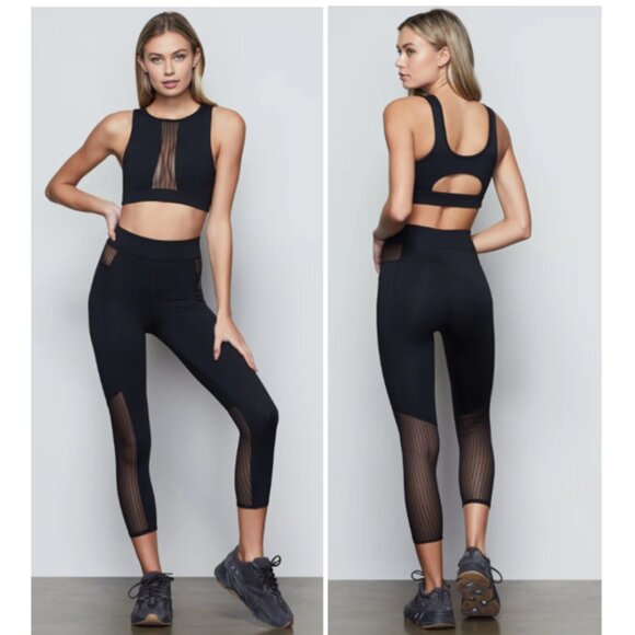 Good American Pintuck Mesh Capri - M - Picture 1 of 10